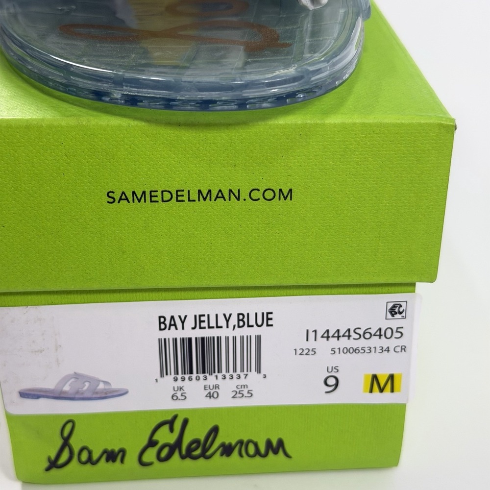 Sam Edelman Size-9 Women's Bay Jelly Blue Flat Sandal - Picture 7 of 10